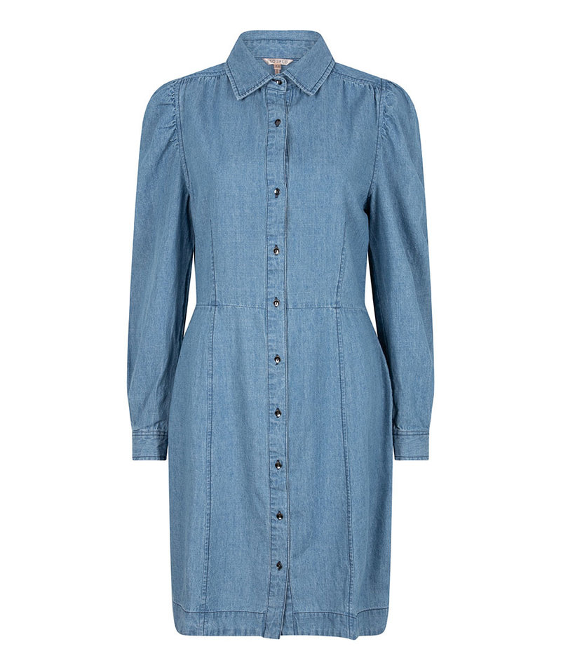 Esqualo Robe Denim à Manches Bouffantes Esqualo 16006