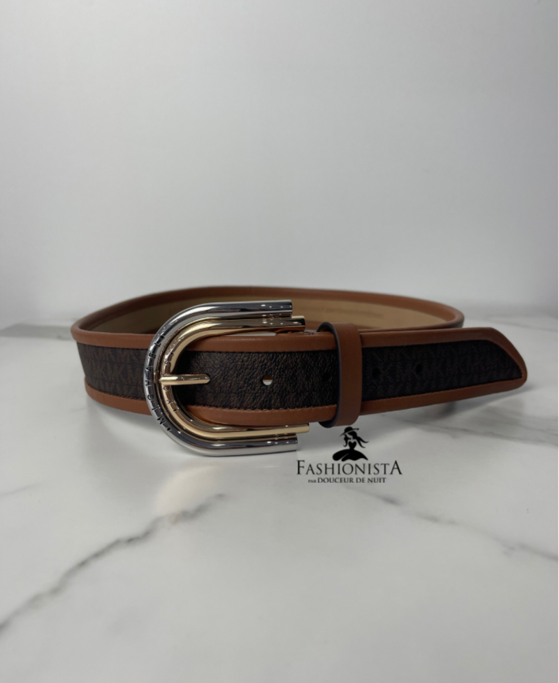 Michael Kors Ceinture 38mm Cuir & Logo PVC Michael Kors 558917