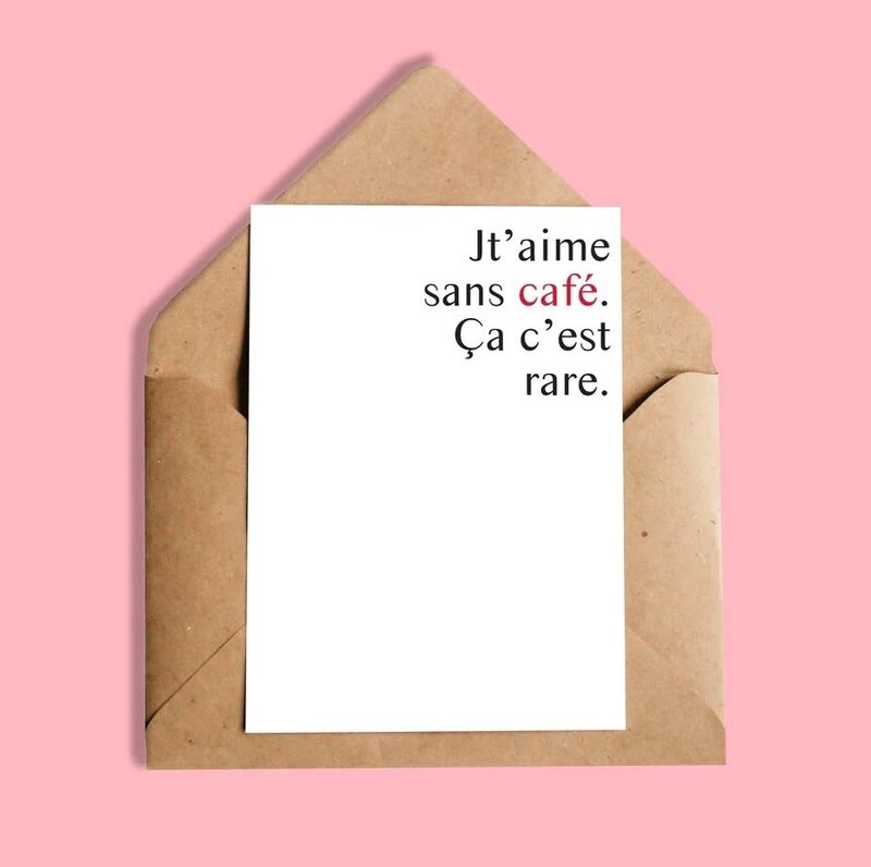 Oui Manon Carte Jt'aime sans café. Oui Manon