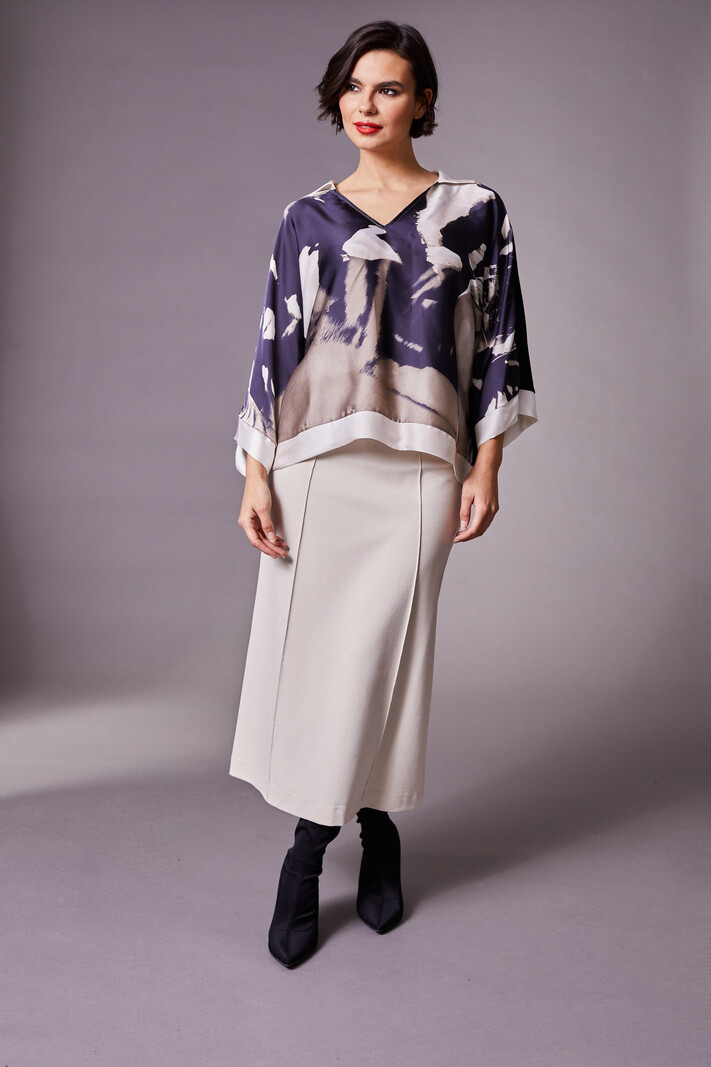 Peruzzi Haut Kimono à Imprimé Abstrait Peruzzi W23204
