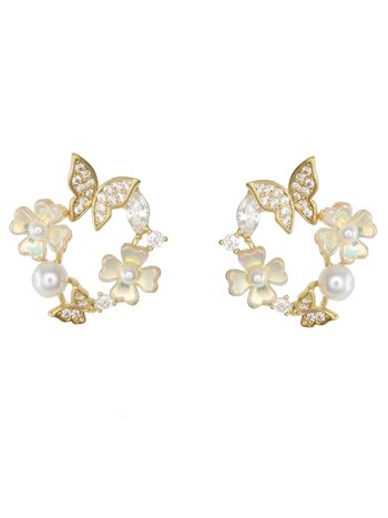 Jackie J Boucles d'oreilles Or Fleurs/Papillons Jackie J TV03E