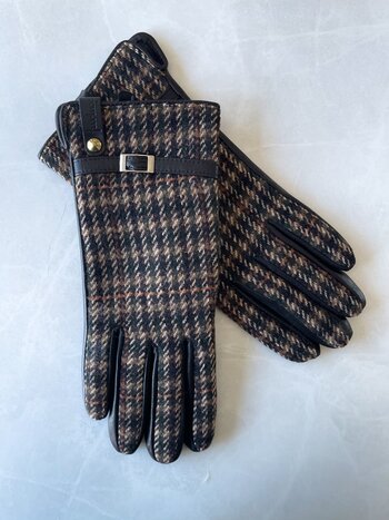 Furlux Gants Plaid et Cuir Véritable Furlux GL231