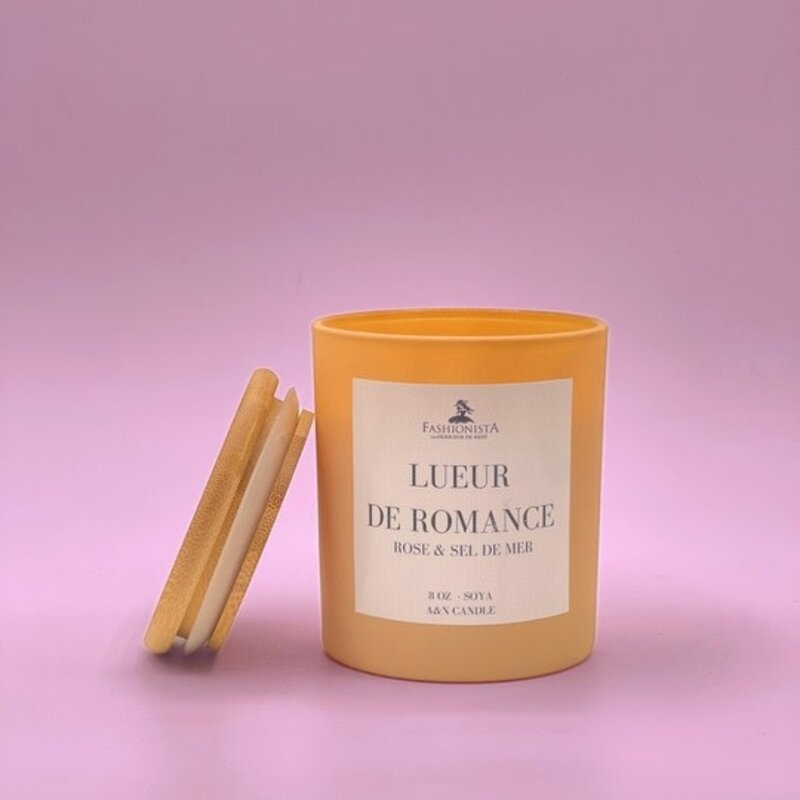 A & N Candle Chandelle Lueur de Romance (Rose & Sel de Mer)  A & N Candle