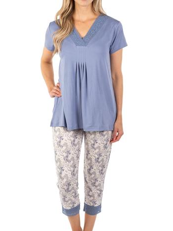 Patricia Lingerie Pyjama à Imprimé 2pcs avec Capri Patricia 101-1