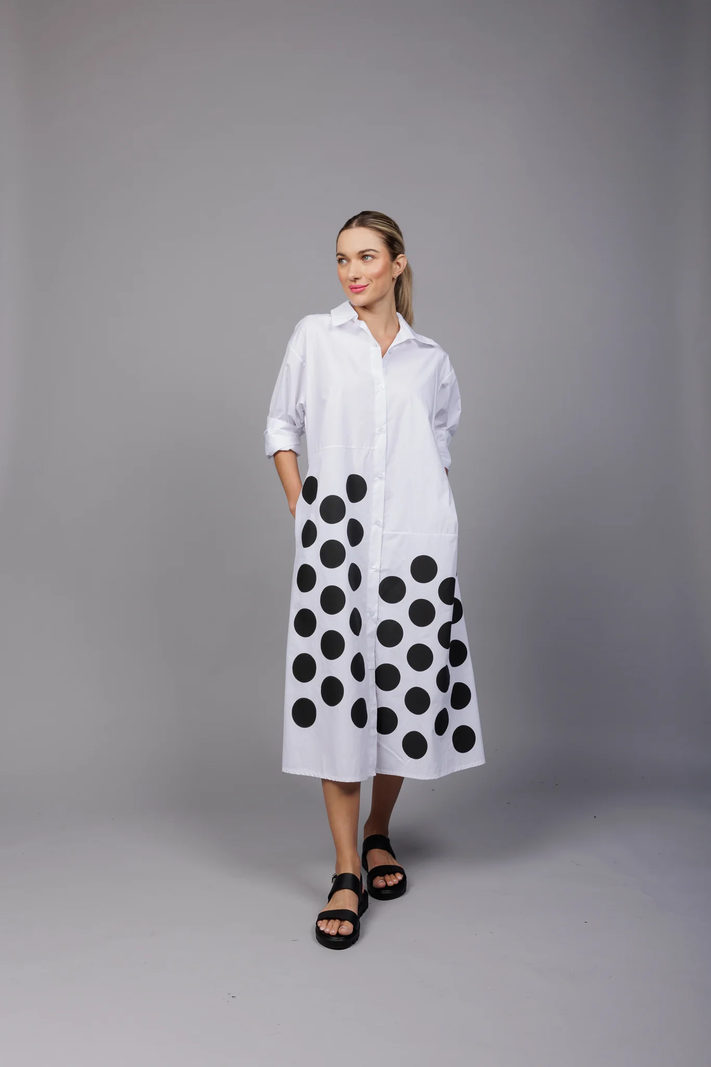 Paolo Tricot Robe Chemisier à Gros Pois Paolo Tricot SM81871