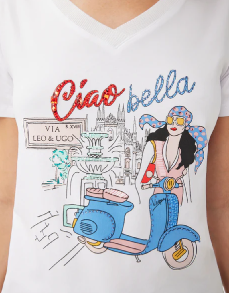 Leo & Ugo T-Shirt Lizzie à Col V Ciao Bella Leo & Ugo TED782