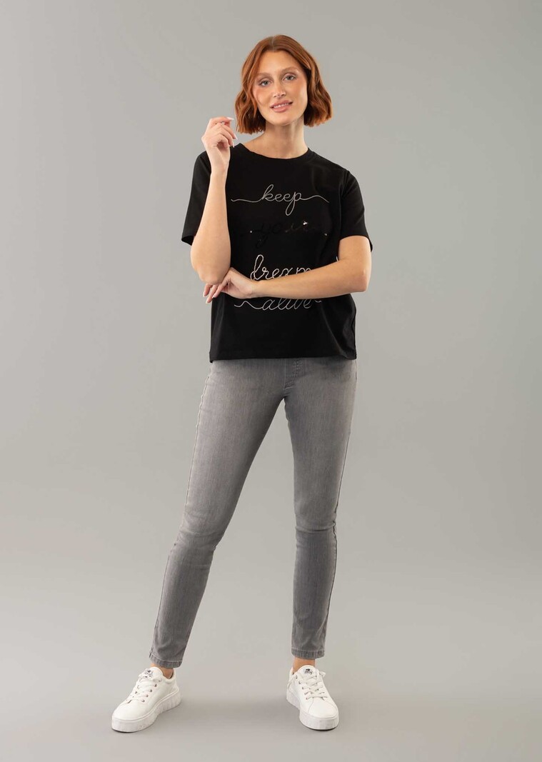 Lisette L. Montréal T-Shirt avec Broderie d’écriture Lisette L. 1158434