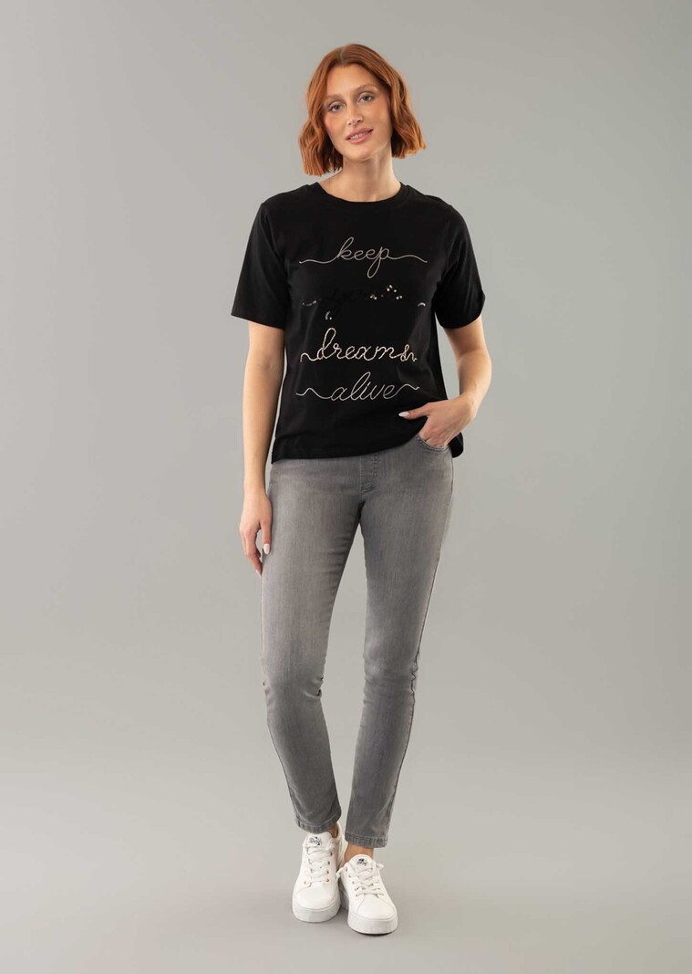 Lisette L. Montréal T-Shirt avec Broderie d’écriture Lisette L. 1158434