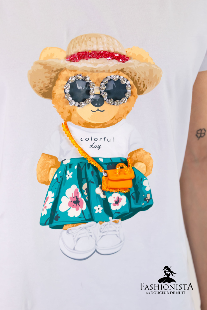 Leo & Ugo T-Shirt Teddy avec Strass Leo & Ugo TEK297