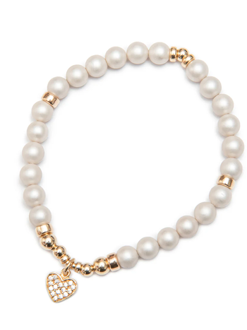 beblue Bracelet Be Precious Perles de Nacre Crème 6mm Or Vermeil 14kt beblue