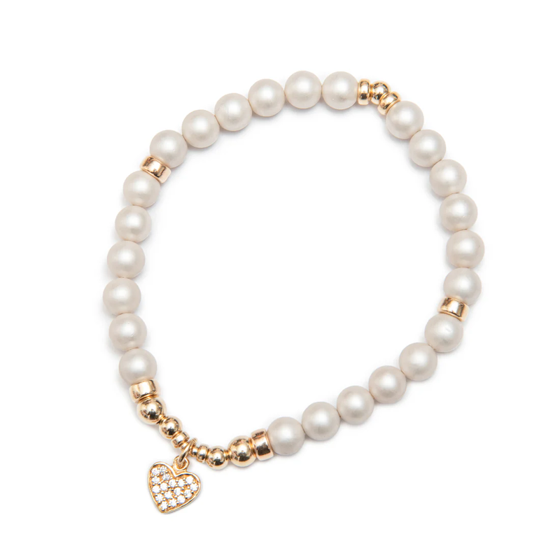 beblue Bracelet Be Precious Perles de Nacre Crème 6mm Or Vermeil 14kt beblue