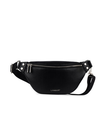 Lambert Sac Banane en Cuir Vegan Black Pebble Lambert Le Sarah