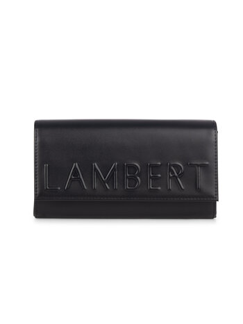Lambert Portefeuille Cuir Vegan Deboss Logo Black Smooth Lambert Le Selma