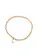 beblue Bracelet 4mm gold filled  7 " avec lune   beblue