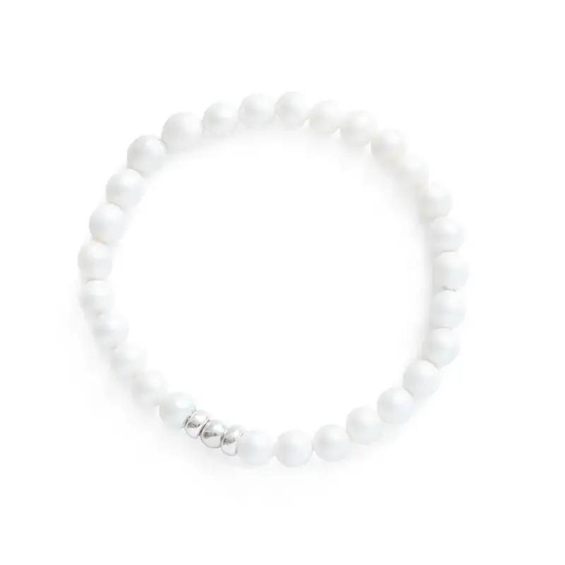 beblue Bracelet Be Classic en perles  de nacre 6mm silver  beblue