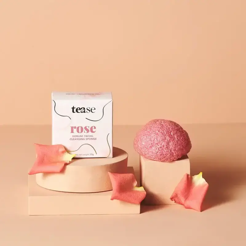 Tease Éponge Faciale Konjac Tease Rose