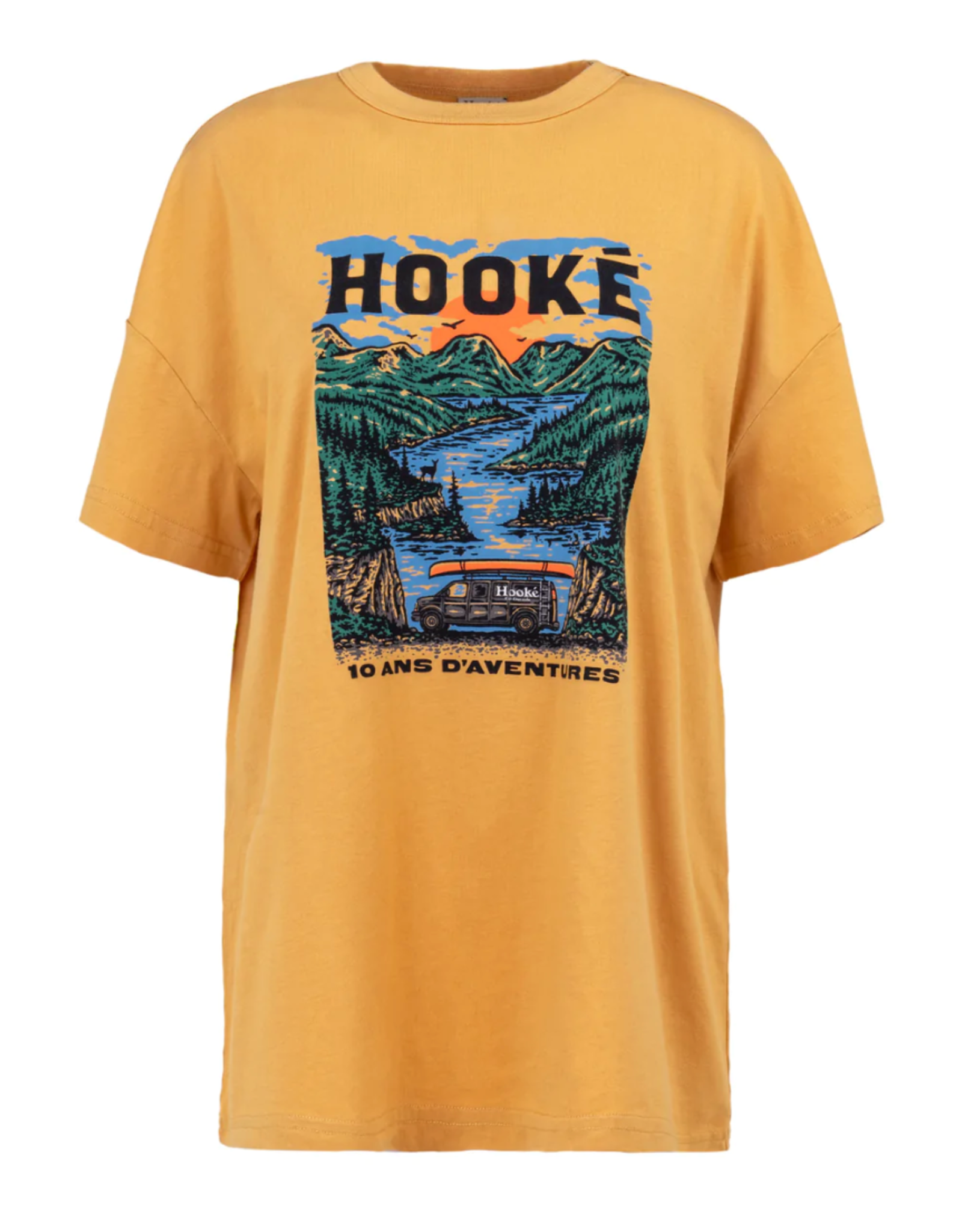 Hooké Hooké Women's 10 years adventures Oversized T-Shirt - Yellow