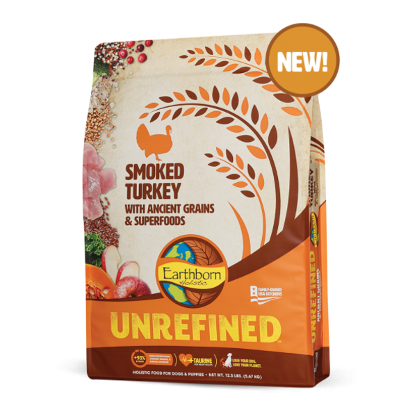 Earthborn Unrefined Dry Dog Food, Smoked Turkey