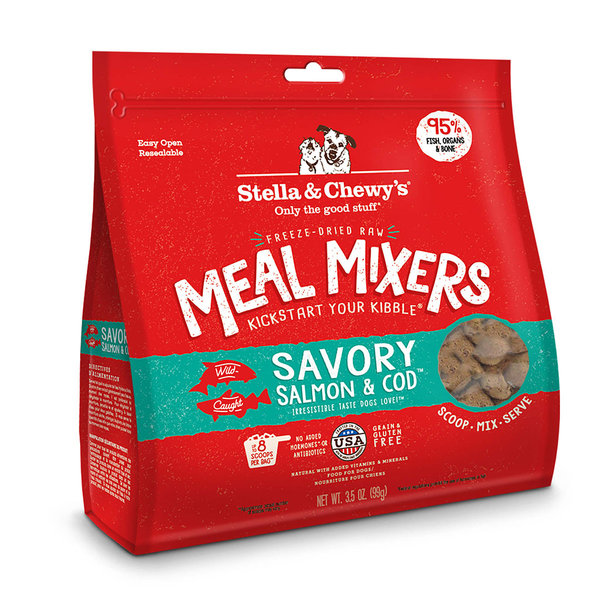 Stella & Chewy Meal Mixers Freeze-Dried Raw Dog Food, Salmon & Cod, 9 oz bag