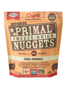 Primal Freeze Dried Cat Food, Pork, 14 oz bag