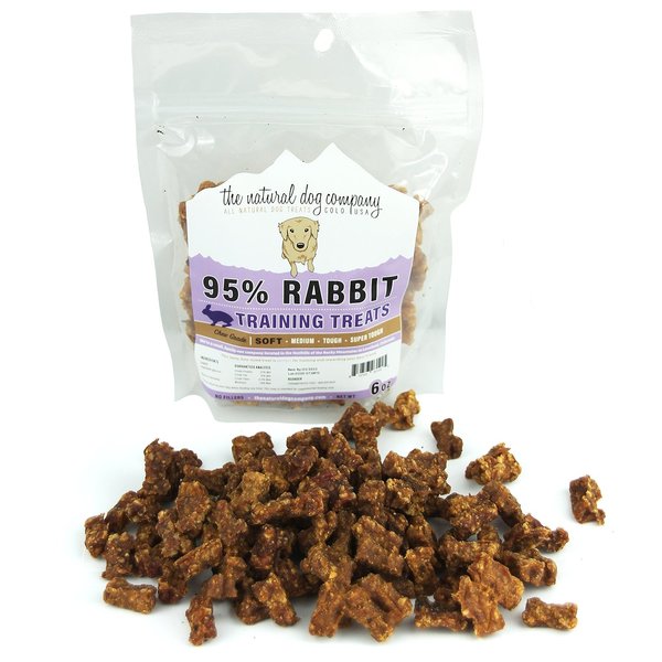 The Natural Dog Company Rabbit Training Bites Dog Treats, 6 oz bag