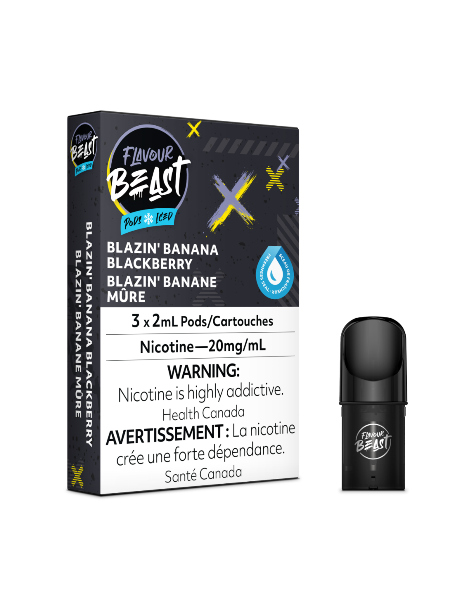 Flavour Beast Flavour Beast Pods -  Blazin' Banana Blackberry Iced [FEDERAL]