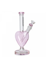 Red Eye Glass 10" RedEyeGlass Heart Shaped Bong