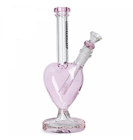 Red Eye Glass 10" RedEyeGlass Heart Shaped Bong