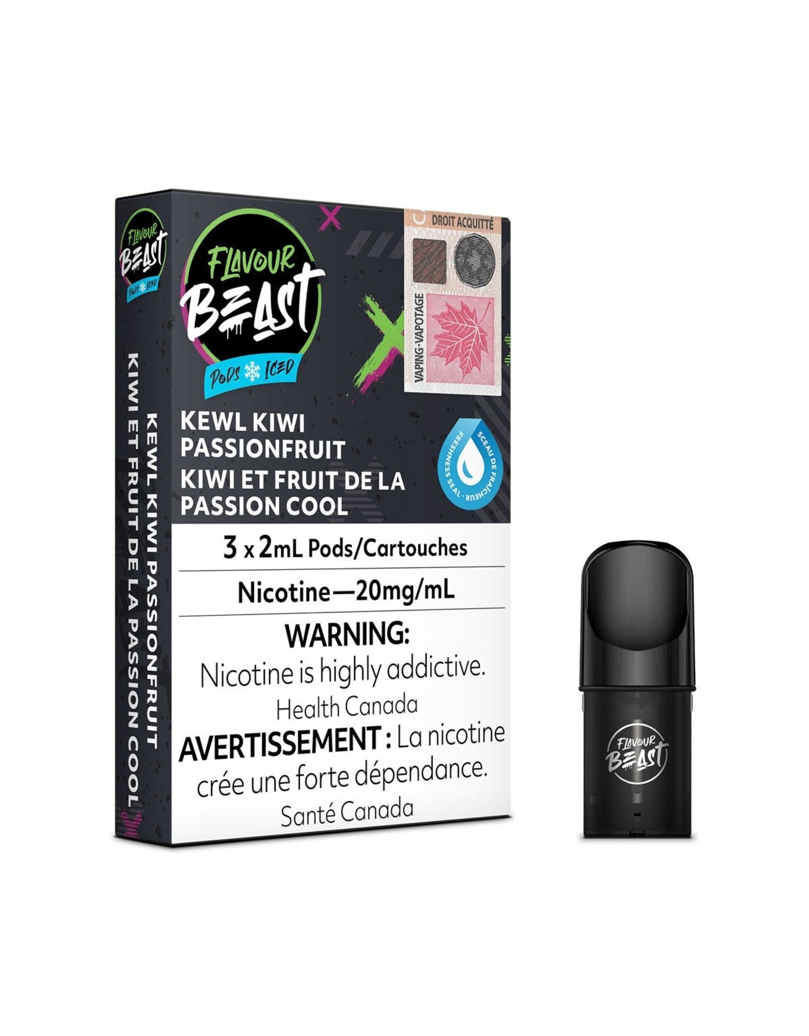 Flavour Beast Flavour Beast Pods -  Kewl Kiwi Passionfruit Iced [FEDERAL]