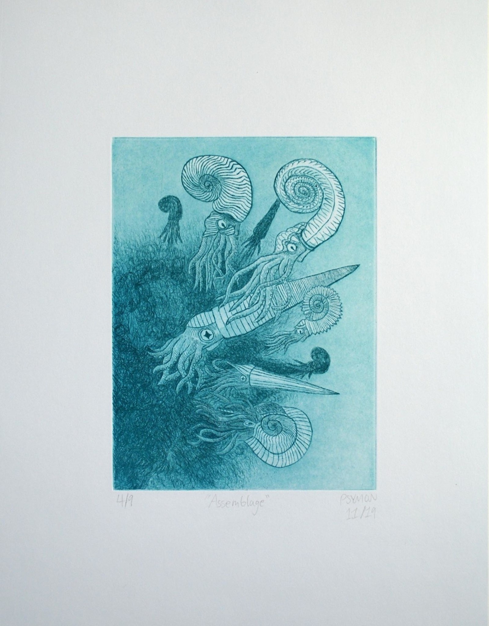 “Assemblage” etching by Simon Knuth