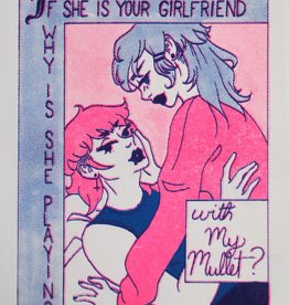 “Mullet Girlfriends” (unframed riso print) by Darynn Burton