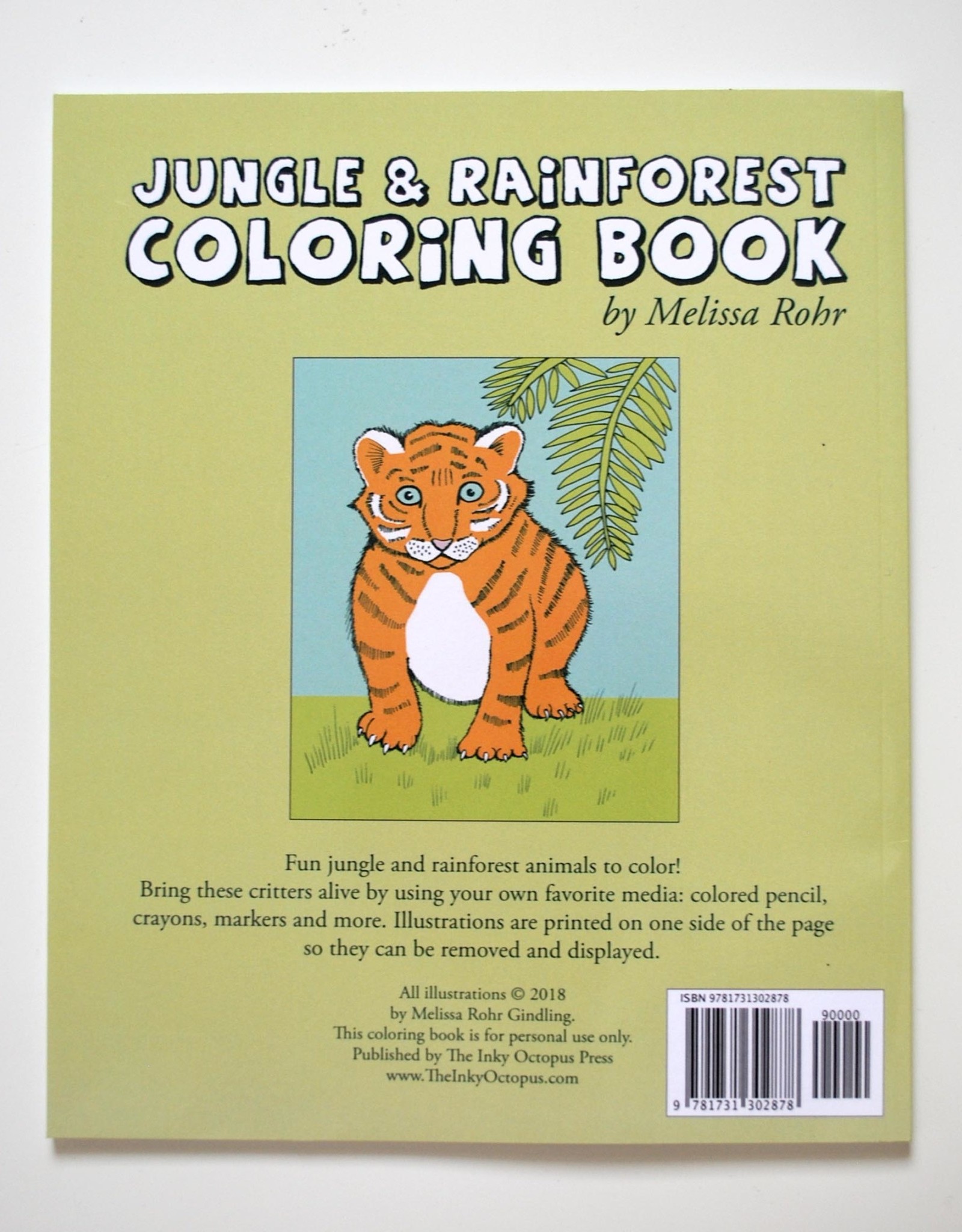 Melissa Rohr Gindling Jungle and Rainforest Coloring Book by Melissa Rohr Gindling
