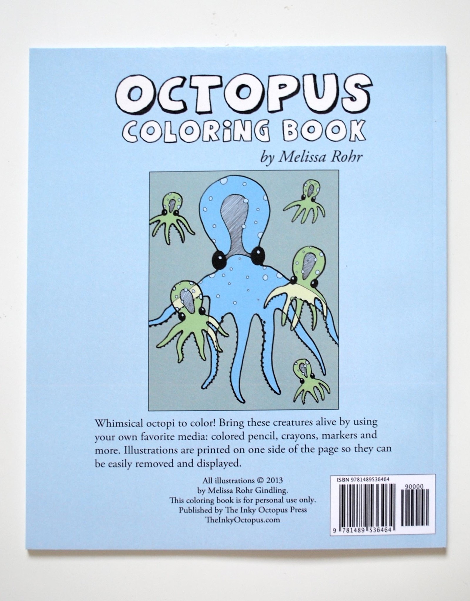Melissa Rohr Gindling Octopus Coloring Book by Melissa Rohr Gindling