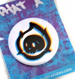 Knight Illustrations Phat Ass “Skull” Button by David Knight