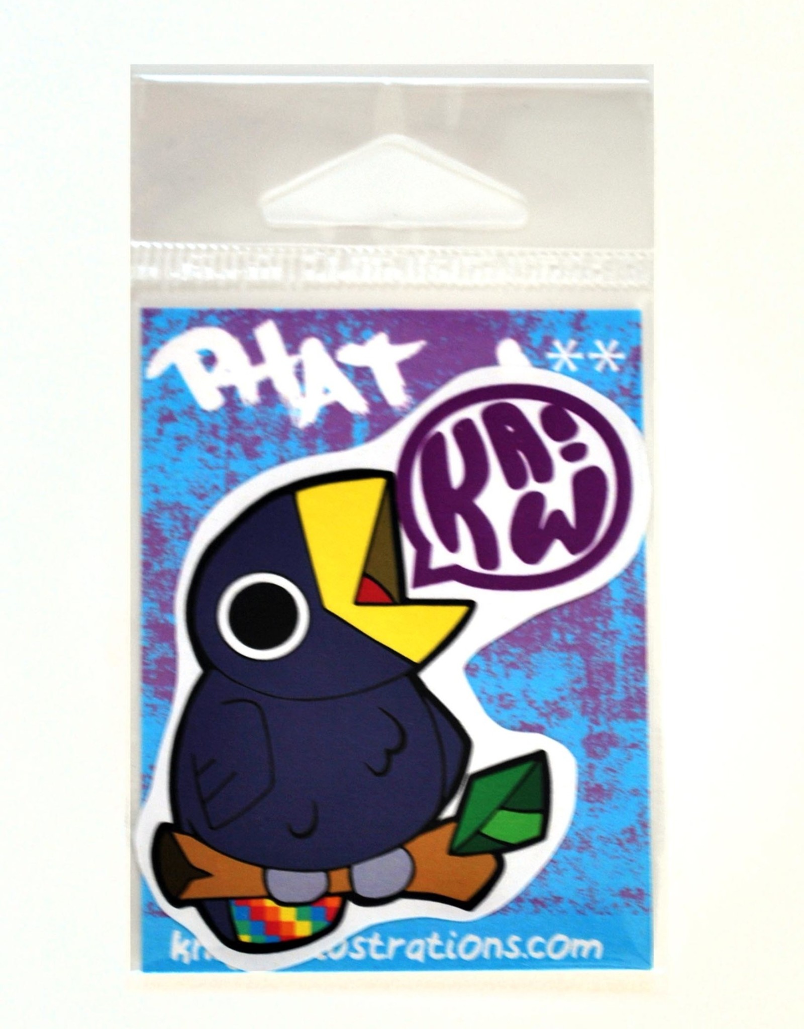 Knight Illustrations Phat Ass “Kaw!”  Sticker by David Knight