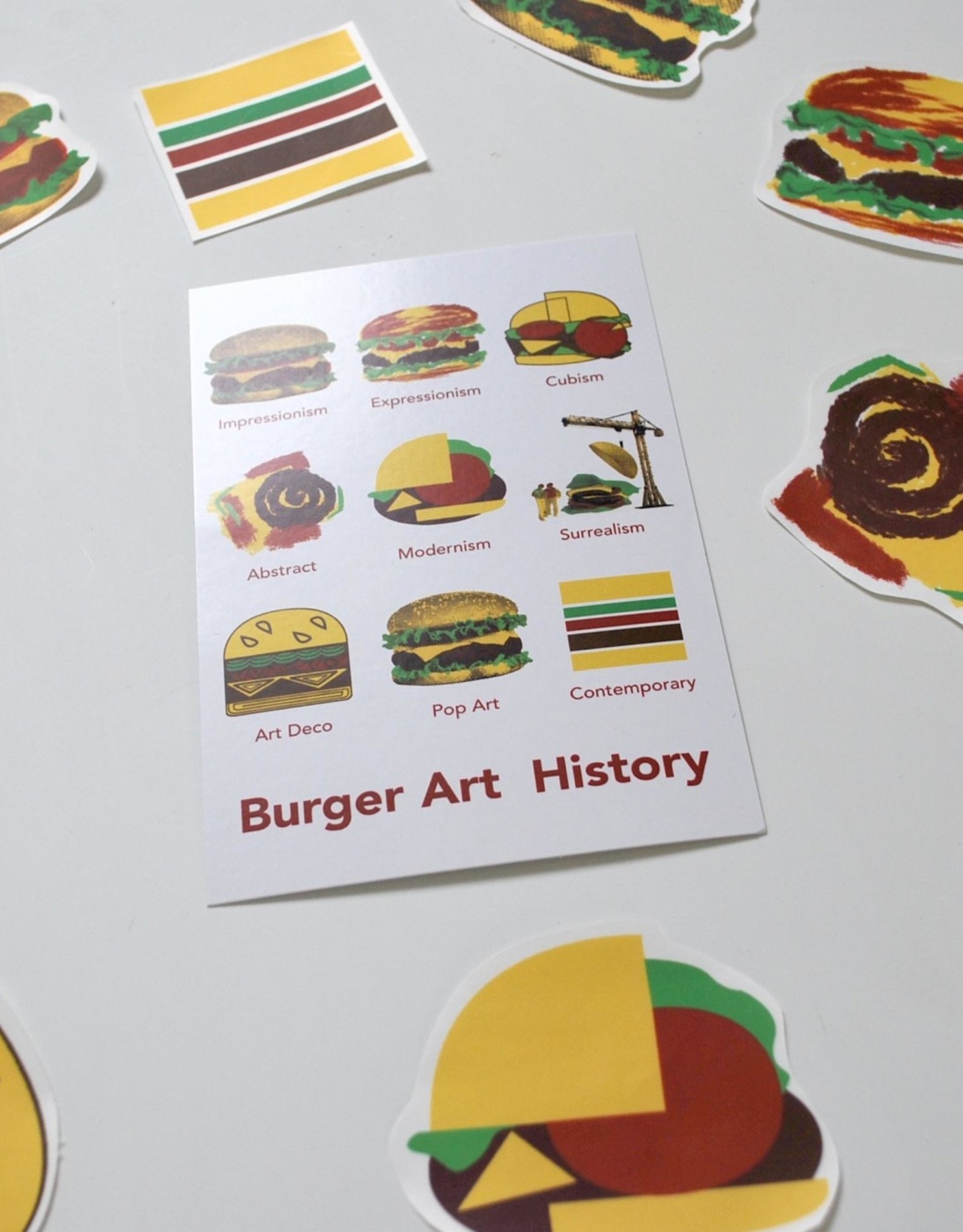 Danielle Przybysz “Burger Art History” Sticker by Danielle Przybysz