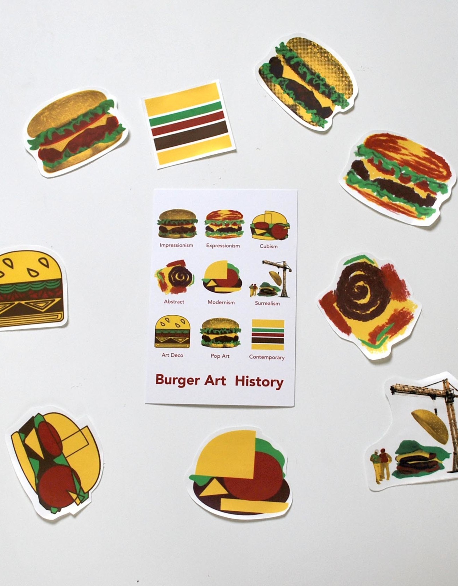 Danielle Przybysz “Burger Art History” Sticker by Danielle Przybysz