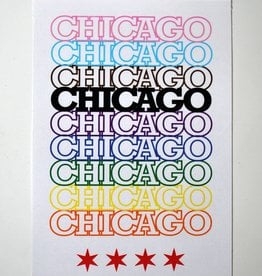 Knight Illustrations Corvus Press: Chicago Peace Recyclable Sticker by David Knight