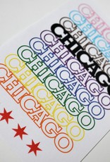 Knight Illustrations Corvus Press: Chicago Peace Recyclable Sticker by David Knight