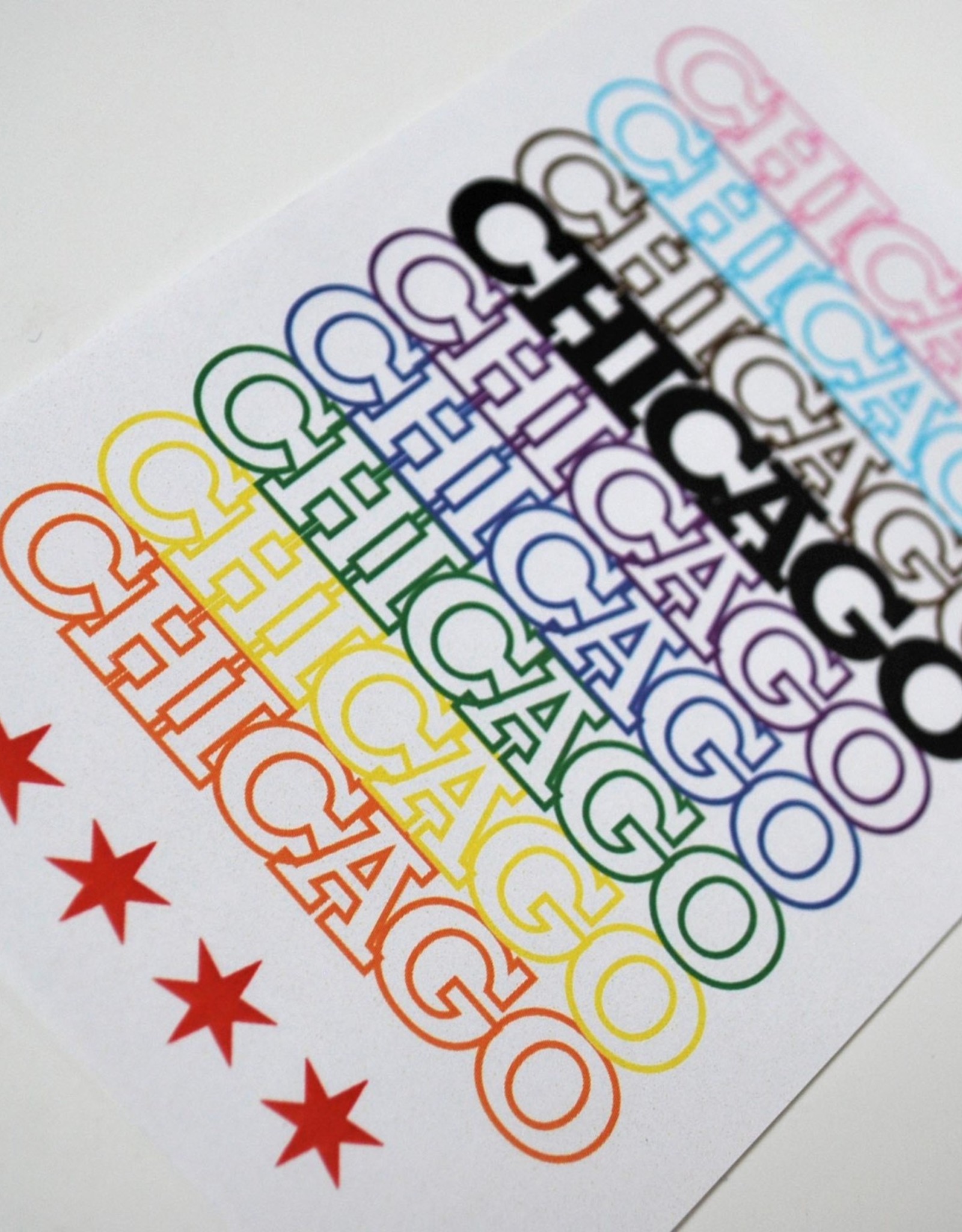 Knight Illustrations Corvus Press: Chicago Peace Recyclable Sticker by David Knight