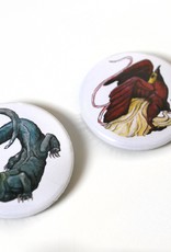 Laiqah Hanold Set of 2 Buttons (1.5”) by Laiqah Hanold