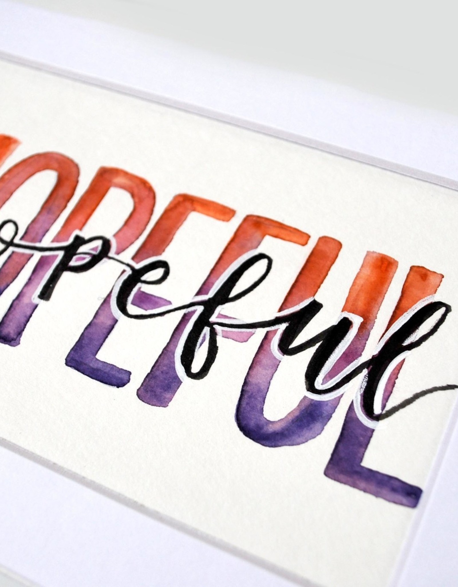 Watercolor Positivity "Hopeful" 2 by Jennifer Pollack