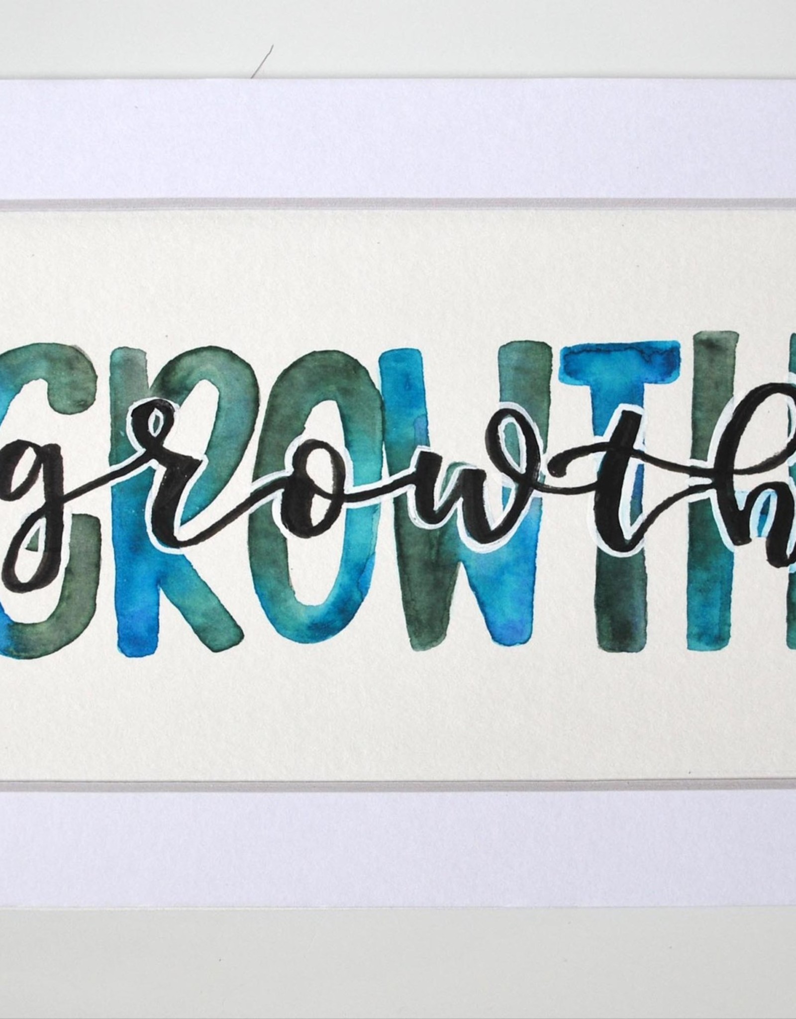 Watercolor Positivity "Growth" by Jennifer Pollack