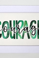 Watercolor Positivity "Courage" 1 by Jennifer Pollack