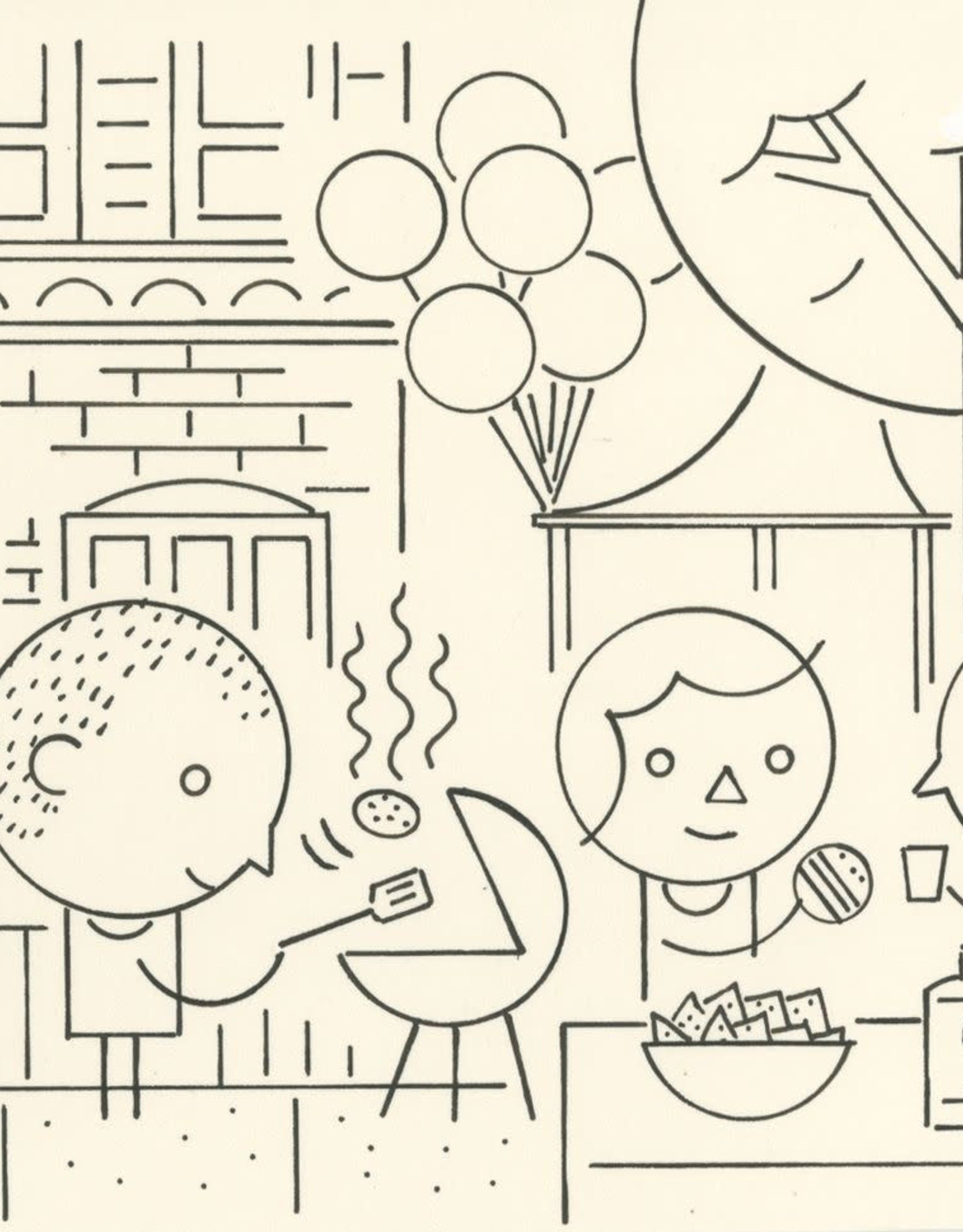 Ivan Brunetti "BBQ" Illustration by Ivan Brunetti for the New Yorker, Goings On About Town, September 12, 2013