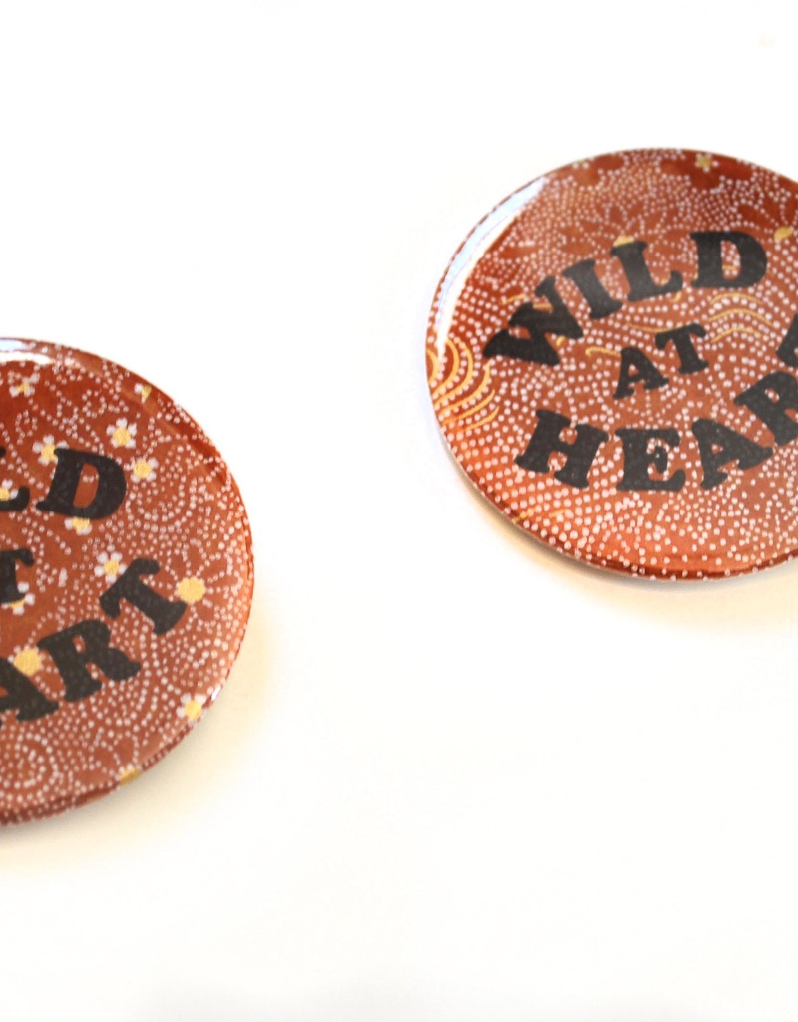 Julia Arredondo Wild At Heart Pinback Button by Julia Arredondo