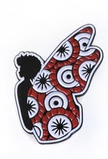 ReformedSchool Red and White Butterfly Pin by ReformedSchool