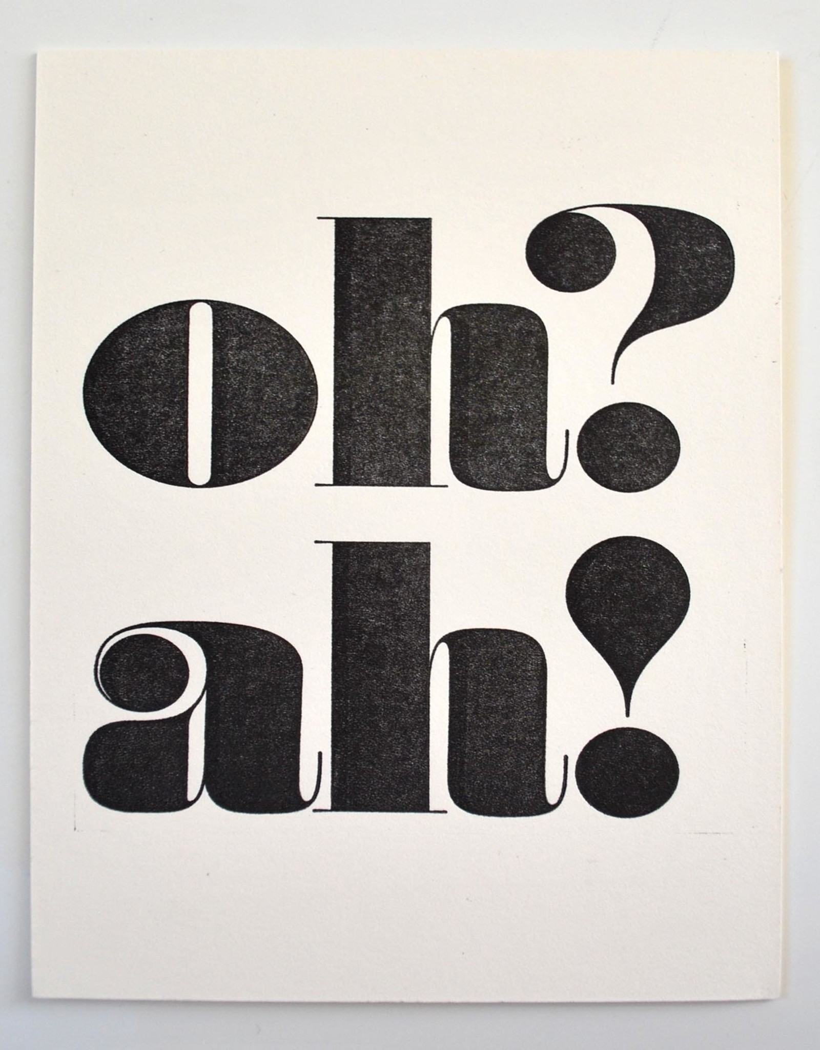 Ben Hullinger “Oh? Ah!” postcard print by Ben Hullinger