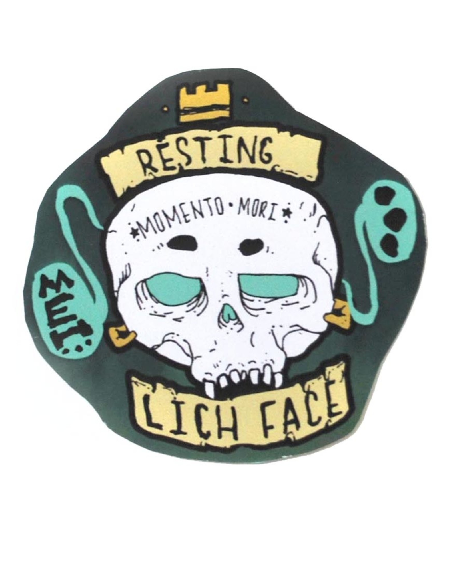 Knight Illustrations Phat Ass “Resting Lichen Face” Sticker by David Knight