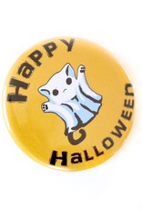 Ghost Cat Button by Colleen Hogan